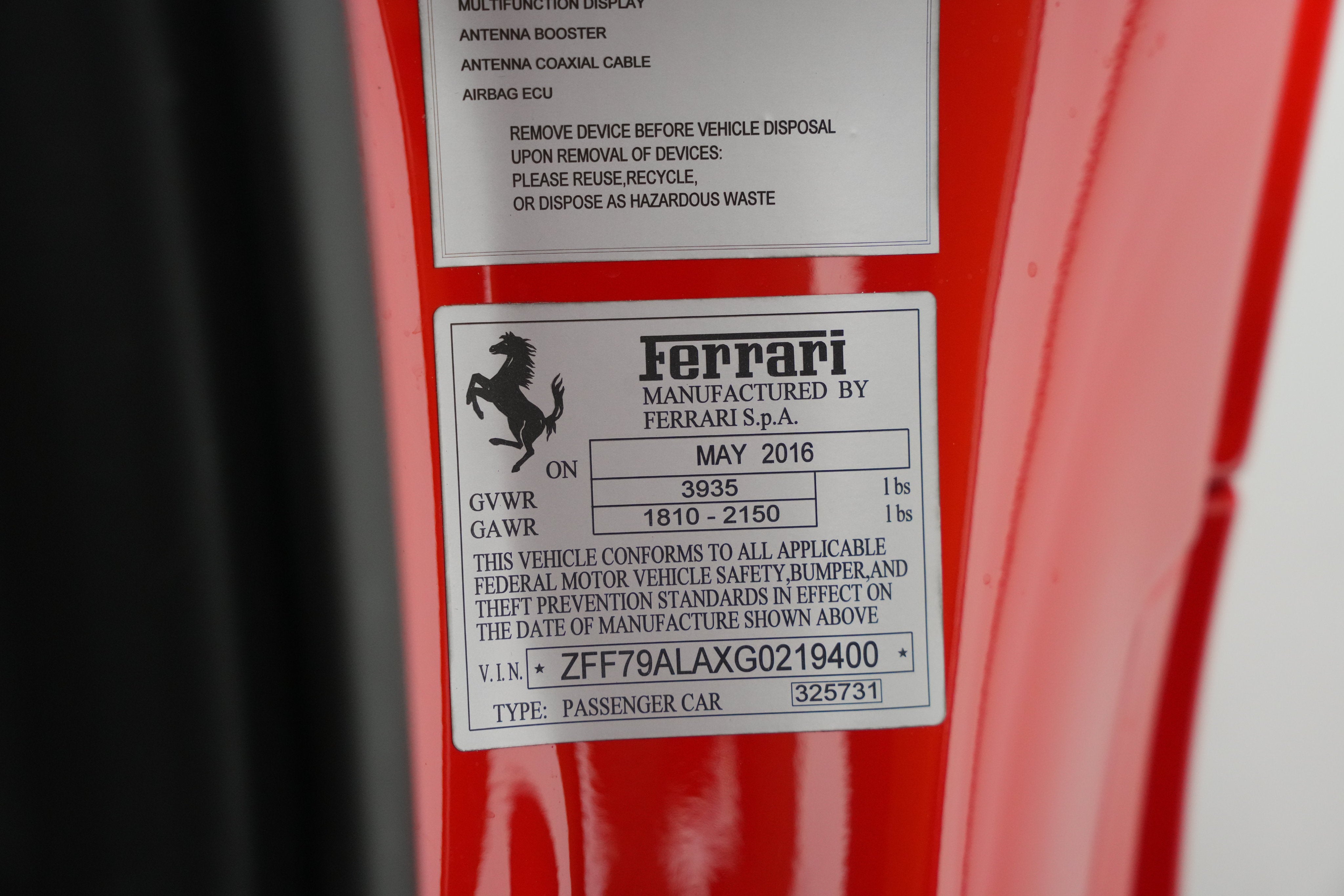 Used 2016 Rosso Corsa Ferrari  image 45