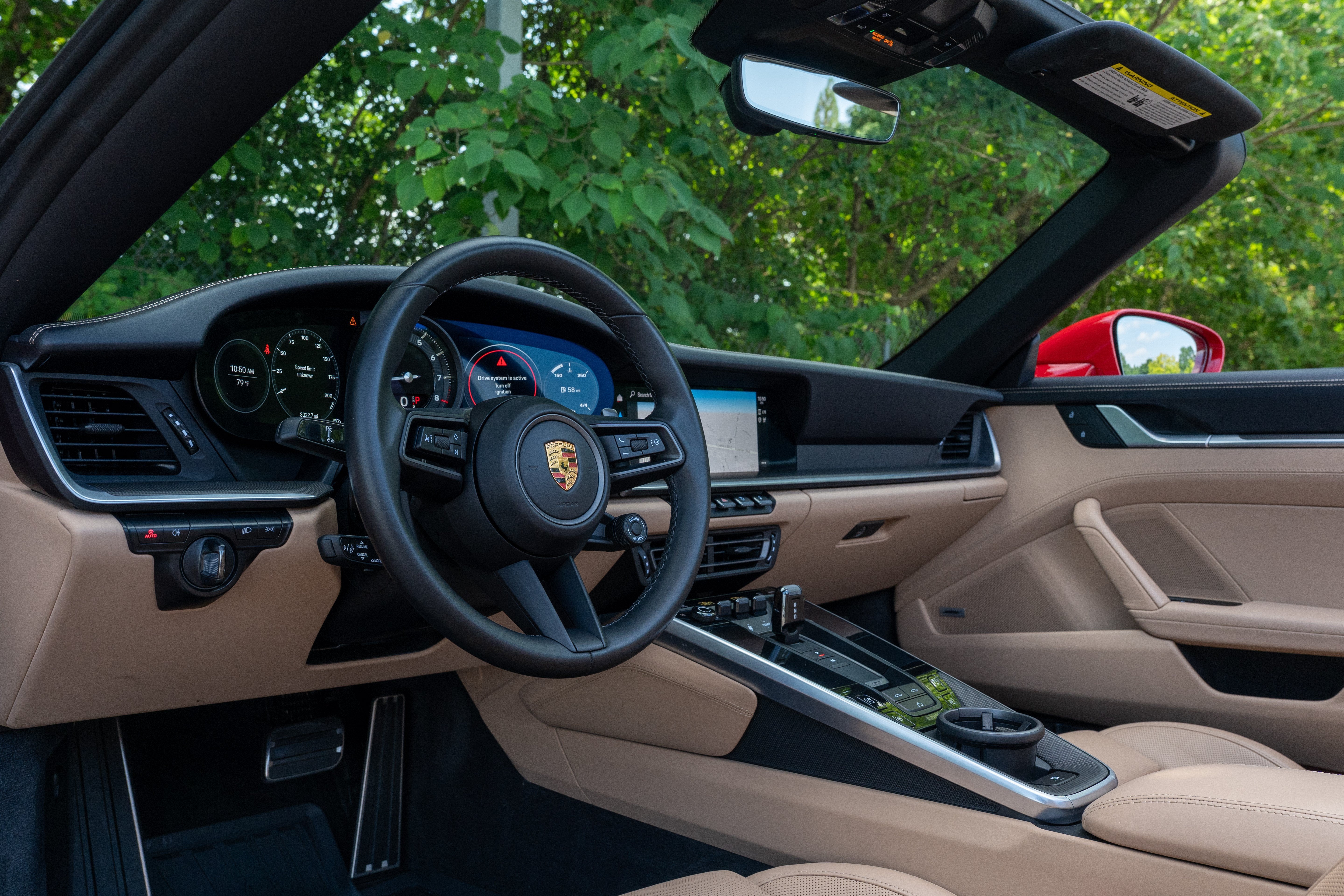 Used 2022 Carmine Red Porsche Carrera 4S Cabriolet image 4