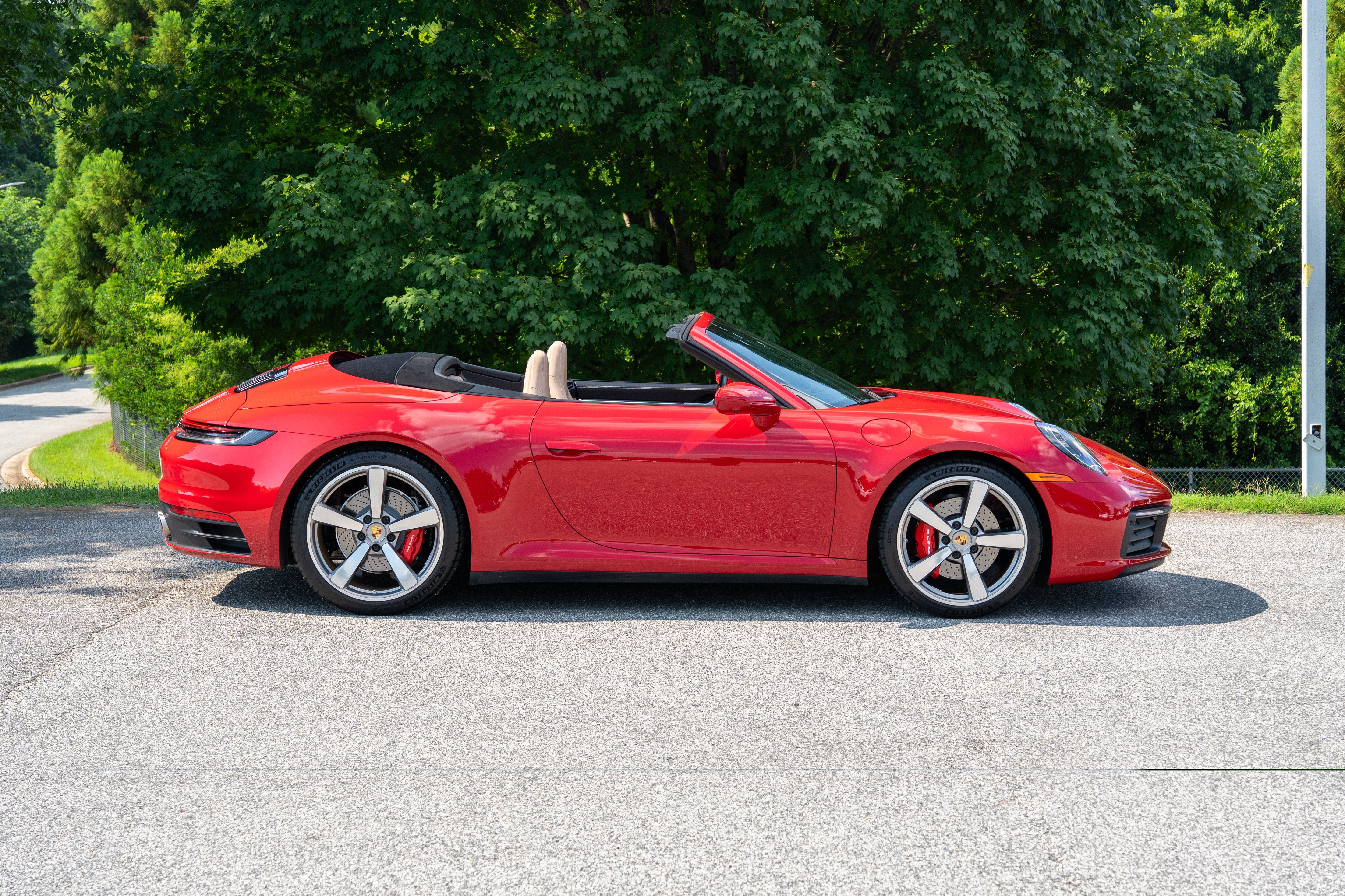 Used 2022 Carmine Red Porsche Carrera 4S Cabriolet image 8