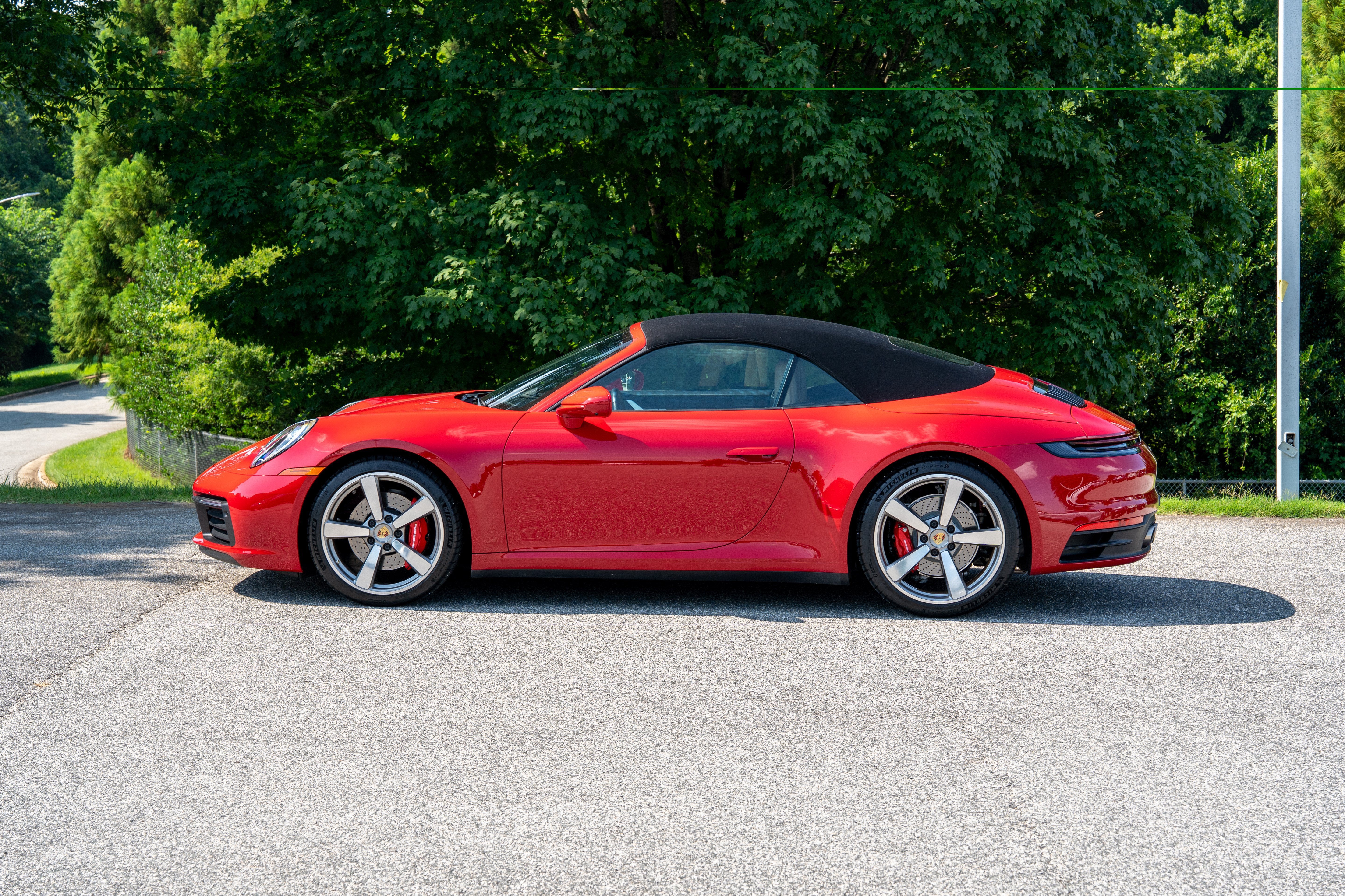 Used 2022 Carmine Red Porsche Carrera 4S Cabriolet image 11