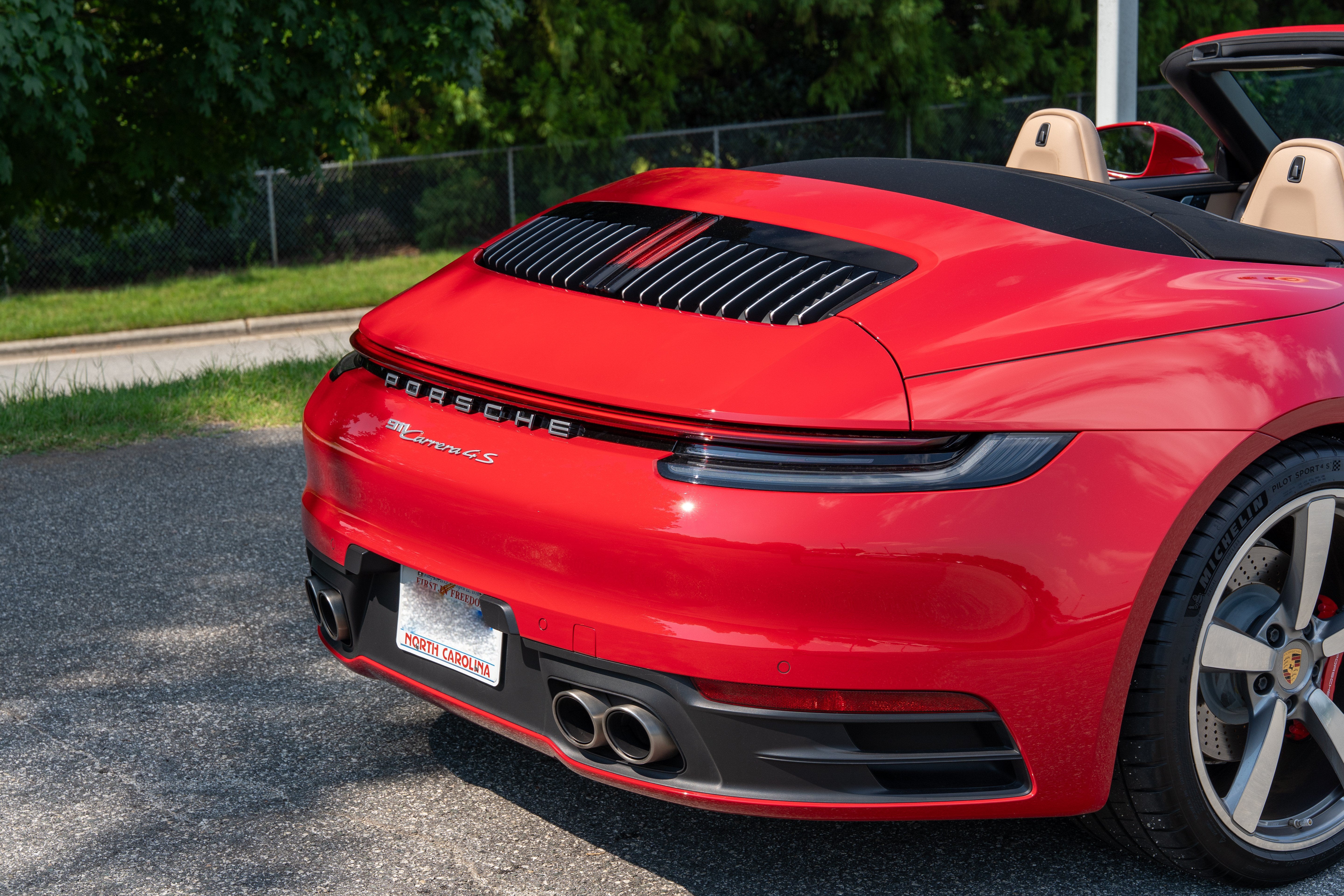 Used 2022 Carmine Red Porsche Carrera 4S Cabriolet image 14