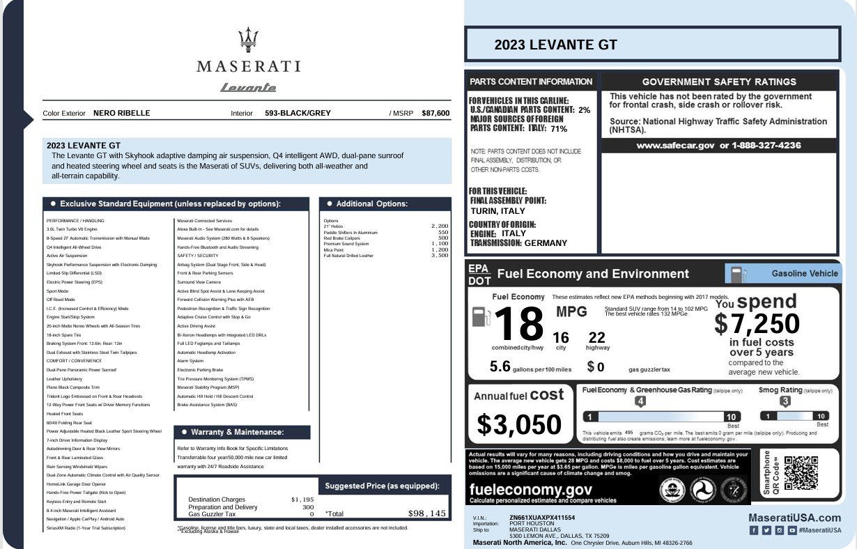 2023 Maserati Levante
