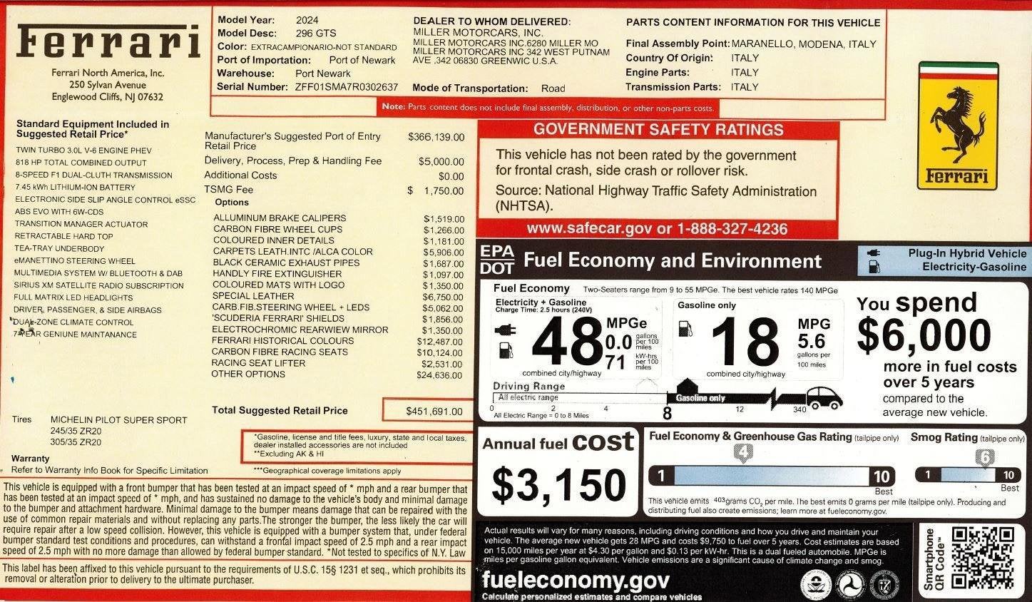2024 Ferrari 296 GTS