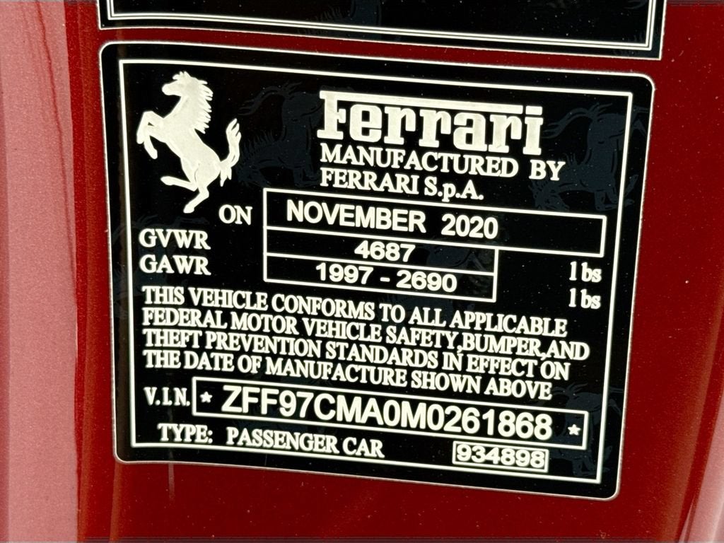 Used 2021 Rosso Fiorano Ferrari Base image 39