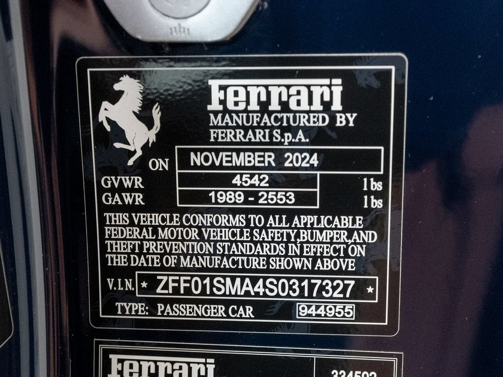 Certified Used 2025 Blu Pozzi Ferrari  image 13